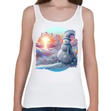 PRINTFASHION Hóember - Női atléta - Fehér női trikó