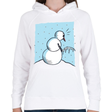 PRINTFASHION Hóember - Női kapucnis pulóver - Fehér női pulóver, kardigán