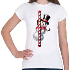 PRINTFASHION Hóember - Női póló - Fehér női póló