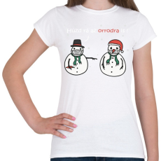 PRINTFASHION Hóemberek maszkban - Női póló - Fehér