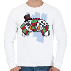 PRINTFASHION Hóemberes kontroller - Férfi pulóver - Fehér