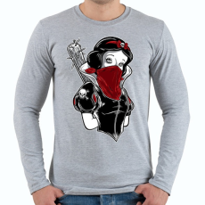 PRINTFASHION Hófehérke hobbija - Férfi hosszú ujjú póló - Sport szürke