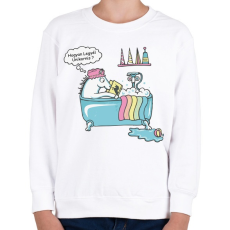PRINTFASHION Hogy legyél Unikornis  - Gyerek pulóver - Fehér