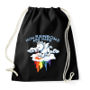 PRINTFASHION Hogyan készül a szivárvány - Sportzsák, Tornazsák - Fekete