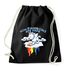 PRINTFASHION Hogyan készül a szivárvány - Sportzsák, Tornazsák - Fekete tornazsák