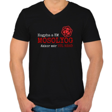 PRINTFASHION Hogyha a Kalandmester mosolyog, már túl késő - Férfi V-nyakú póló - Fekete