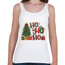 PRINTFASHION HOHOHO Karácsony - Női atléta - Fehér női trikó