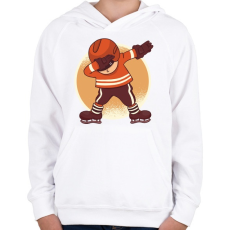 PRINTFASHION Hokis dab - Gyerek kapucnis pulóver - Fehér