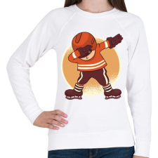 PRINTFASHION Hokis dab - Női pulóver - Fehér női pulóver, kardigán