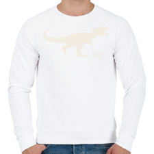 PRINTFASHION Hokis T-rex - Férfi pulóver - Fehér férfi pulóver, kardigán