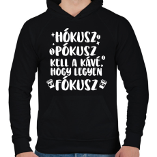 PRINTFASHION Hókusz Pókusz - Férfi kapucnis pulóver - Fekete