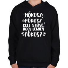 PRINTFASHION Hókusz Pókusz - Gyerek kapucnis pulóver - Fekete