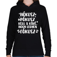 PRINTFASHION Hókusz Pókusz - Női kapucnis pulóver - Fekete női pulóver, kardigán