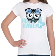 PRINTFASHION hol a kávémowl - Női póló - Fehér