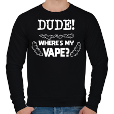 PRINTFASHION Hol az e-cigim? - Férfi pulóver - Fekete férfi pulóver, kardigán
