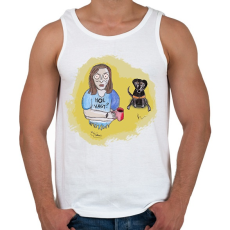 PRINTFASHION Hol vagy - Férfi atléta - Fehér