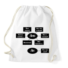 PRINTFASHION Hol van anya? - Fekete - Sportzsák, Tornazsák - Fehér tornazsák