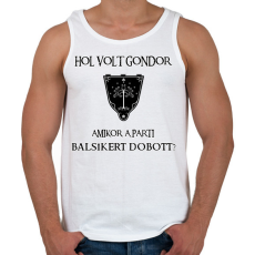 PRINTFASHION Hol volt Gondor? (balsiker) - Férfi atléta - Fehér