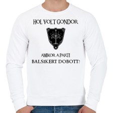 PRINTFASHION Hol volt Gondor? (balsiker) - Férfi pulóver - Fehér férfi pulóver, kardigán