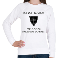 PRINTFASHION Hol volt Gondor? (balsiker) - Női pulóver - Fehér női pulóver, kardigán