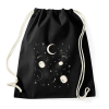 PRINTFASHION Hold és csillagok - Sportzsák, Tornazsák - Fekete