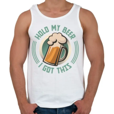 PRINTFASHION Hold my beer - Férfi atléta - Fehér