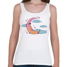 PRINTFASHION Hold - Női atléta - Fehér női trikó