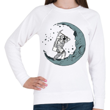 PRINTFASHION Holdásó - Női pulóver - Fehér női pulóver, kardigán