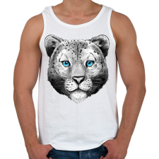 PRINTFASHION Hóleopárd - Férfi atléta - Fehér atléta, trikó