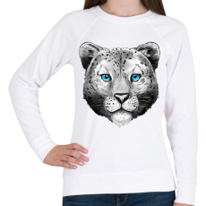 PRINTFASHION Hóleopárd - Női pulóver - Fehér