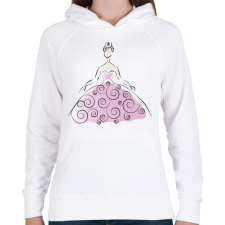 PRINTFASHION Hölgy - Női kapucnis pulóver - Fehér női pulóver, kardigán