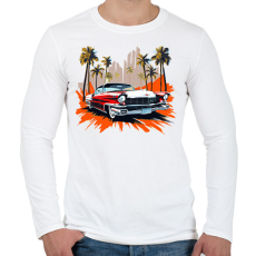 PRINTFASHION Holiday - Férfi hosszú ujjú póló - Fehér