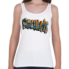 PRINTFASHION HOLIDAYS - Női atléta - Fehér női trikó