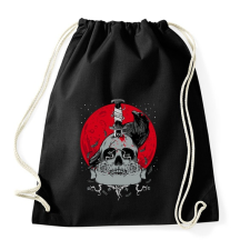 PRINTFASHION Holló és koponya - Sportzsák, Tornazsák - Fekete tornazsák