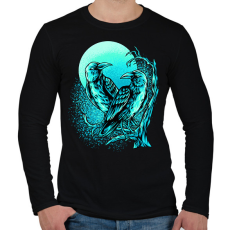 PRINTFASHION Holló  - Férfi hosszú ujjú póló - Fekete