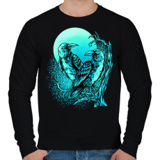PRINTFASHION Holló  - Férfi pulóver - Fekete