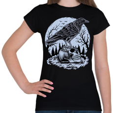 PRINTFASHION Holló  - Női póló - Fekete