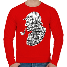 PRINTFASHION Holmes - Férfi pulóver - Piros férfi pulóver, kardigán