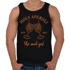 PRINTFASHION Holy Aperoli she said yes - Férfi atléta - Fekete női trikó