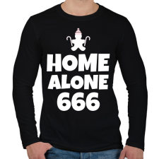 PRINTFASHION HOME ALONE 666 - Férfi hosszú ujjú póló - Fekete férfi póló