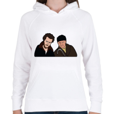 PRINTFASHION Home alone - Női kapucnis pulóver - Fehér