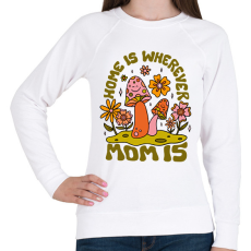 PRINTFASHION Home - Mom - Női pulóver - Fehér