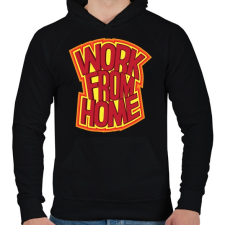 PRINTFASHION Home office - Férfi kapucnis pulóver - Fekete férfi pulóver, kardigán