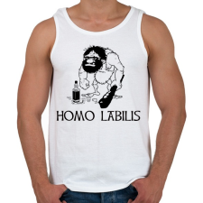 PRINTFASHION homo labilis - Férfi atléta - Fehér atléta, trikó