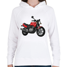 PRINTFASHION Honda Cb 500 y pc32 - Női kapucnis pulóver - Fehér női pulóver, kardigán
