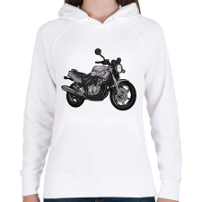 PRINTFASHION Honda Cb 500 y pc32szürke - Női kapucnis pulóver - Fehér női pulóver, kardigán