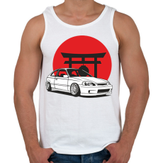 PRINTFASHION Honda civic - Férfi atléta - Fehér