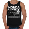 PRINTFASHION Honda civic - Férfi atléta - Fekete