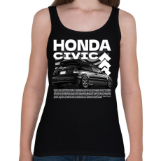 PRINTFASHION Honda civic - Női atléta - Fekete