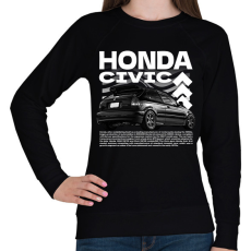 PRINTFASHION Honda civic - Női pulóver - Fekete